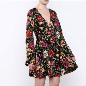 Cinq a Sept “Bianca” Floral Print Wrap Dress
